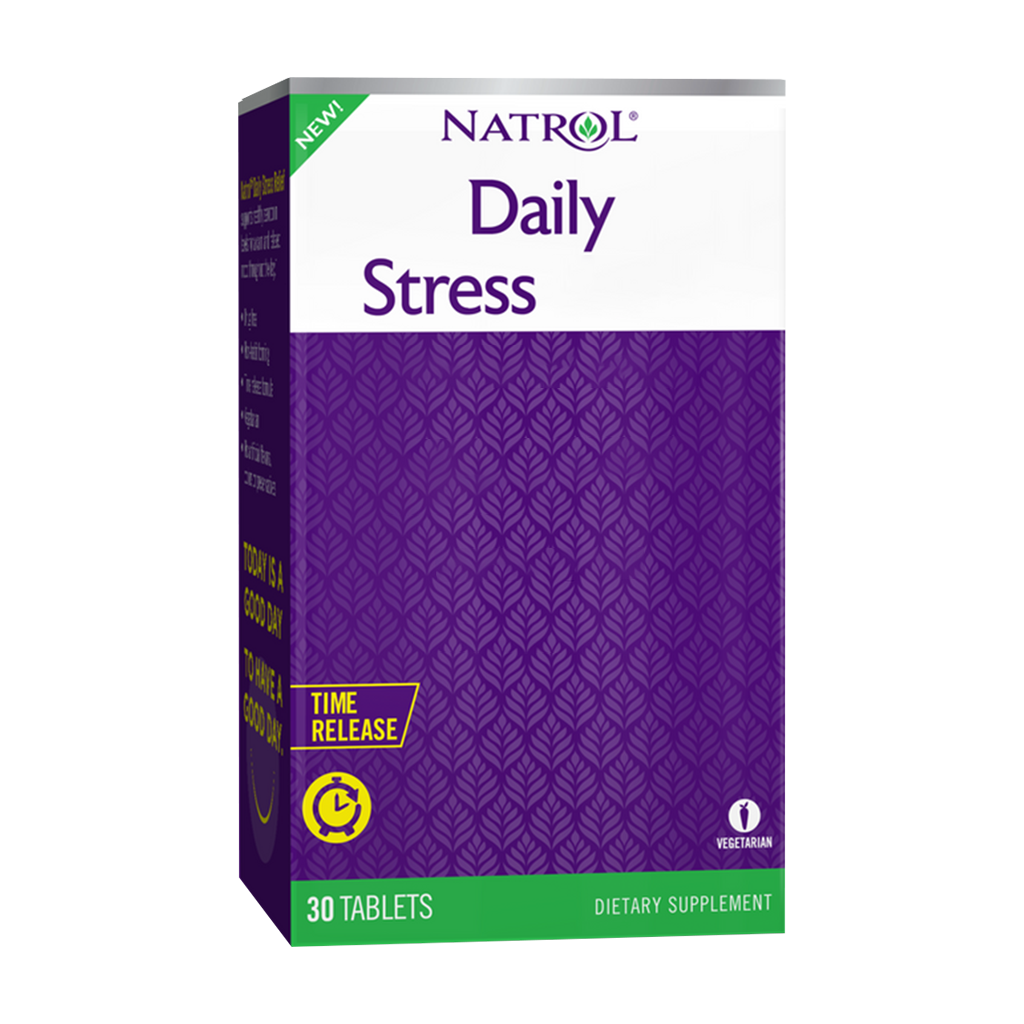 natrol daily stress relief time release 100 mg 30 tabletter 1