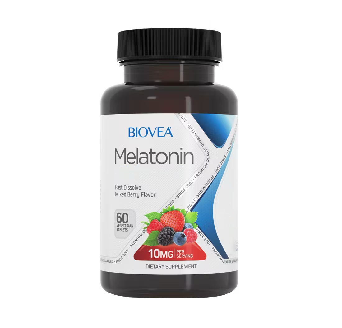 Biovea Melatonine 60 vegetarian tablets 10 mg Mixed Berry Flavor