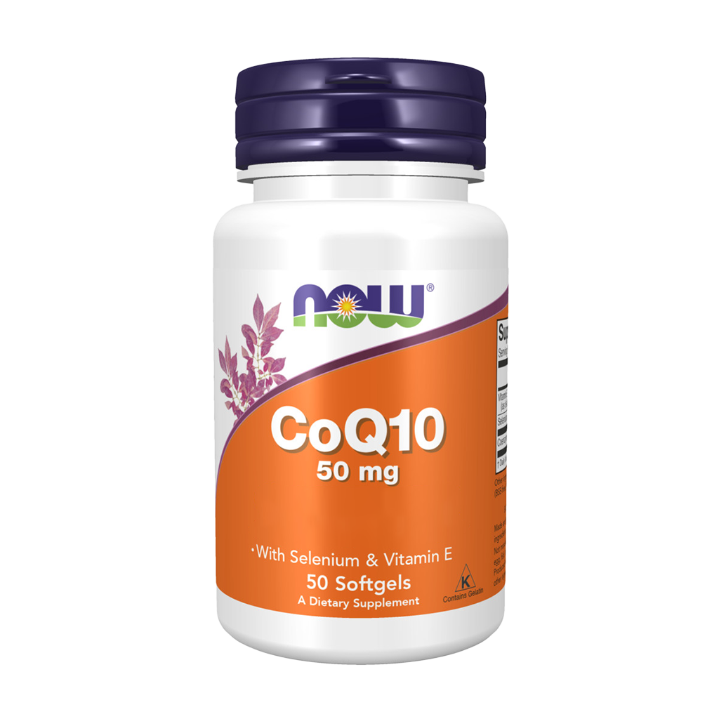 NOW Foods CoQ10 50 mg (50 soft gels) Front cover