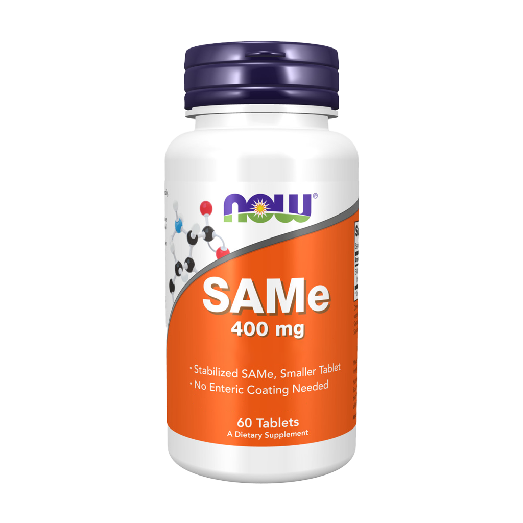 NOW Foods SAMe S-Adenosyl L-Methionine 400 mg 60 tablets Front cover