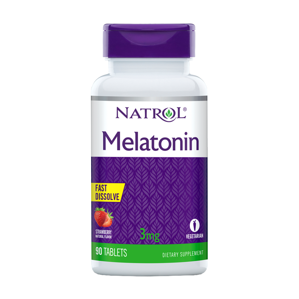 natrol melatonin snabblöslig jordgubbe 3 mg 90 tabletter