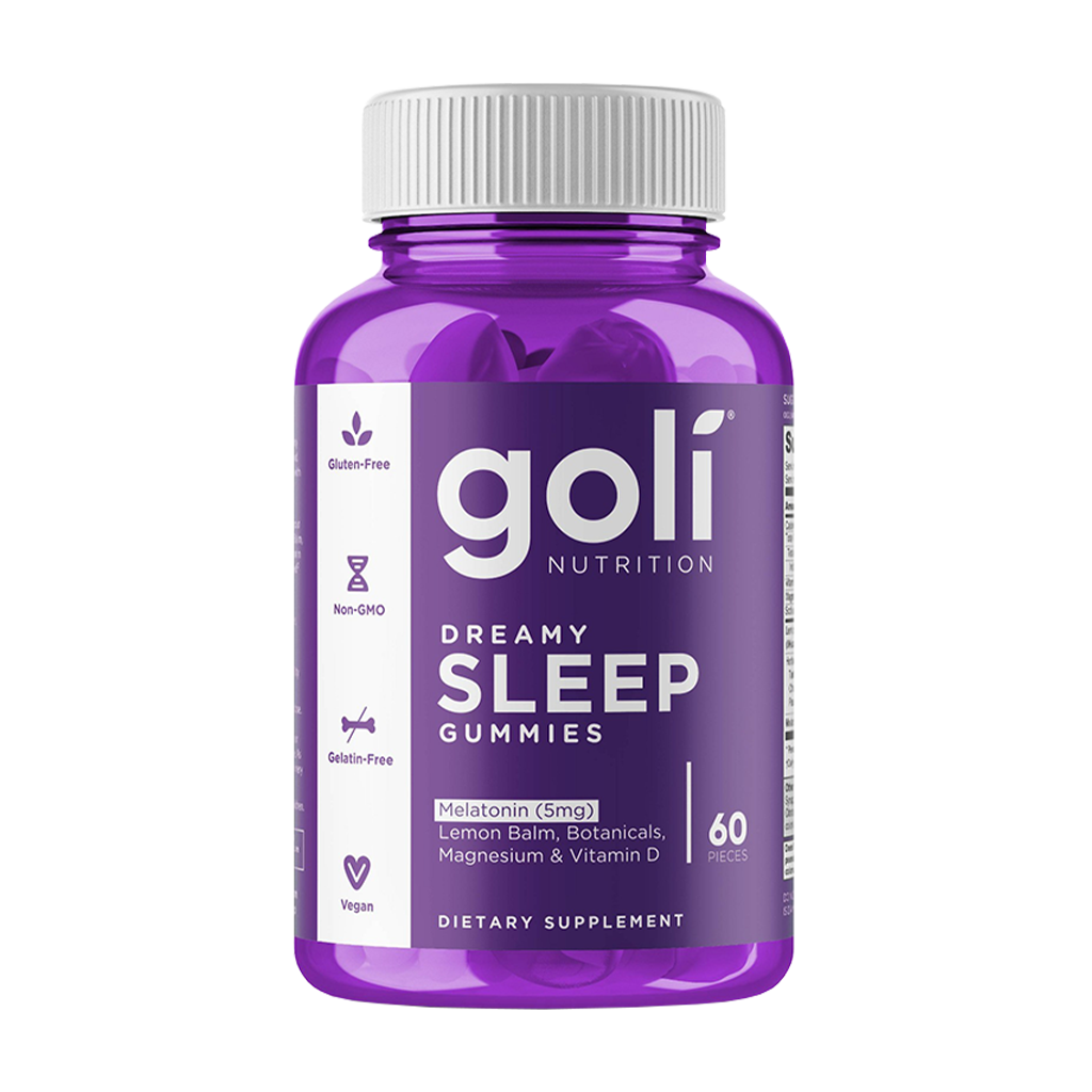 goli nutrition dreamy sleep gummies 60 gummies packshot front