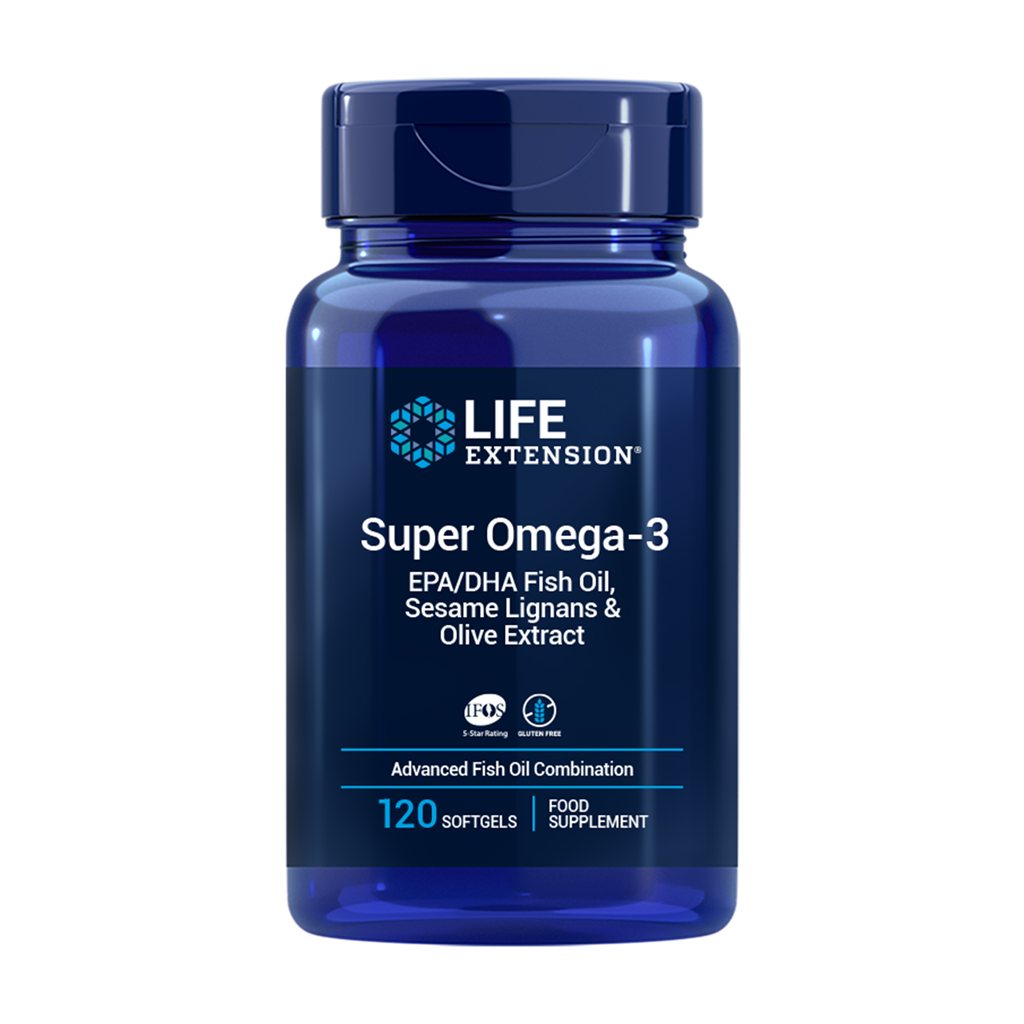 life extension super omega 3 epa dha fish oil sesame lignans olive extract 120 softgels 1