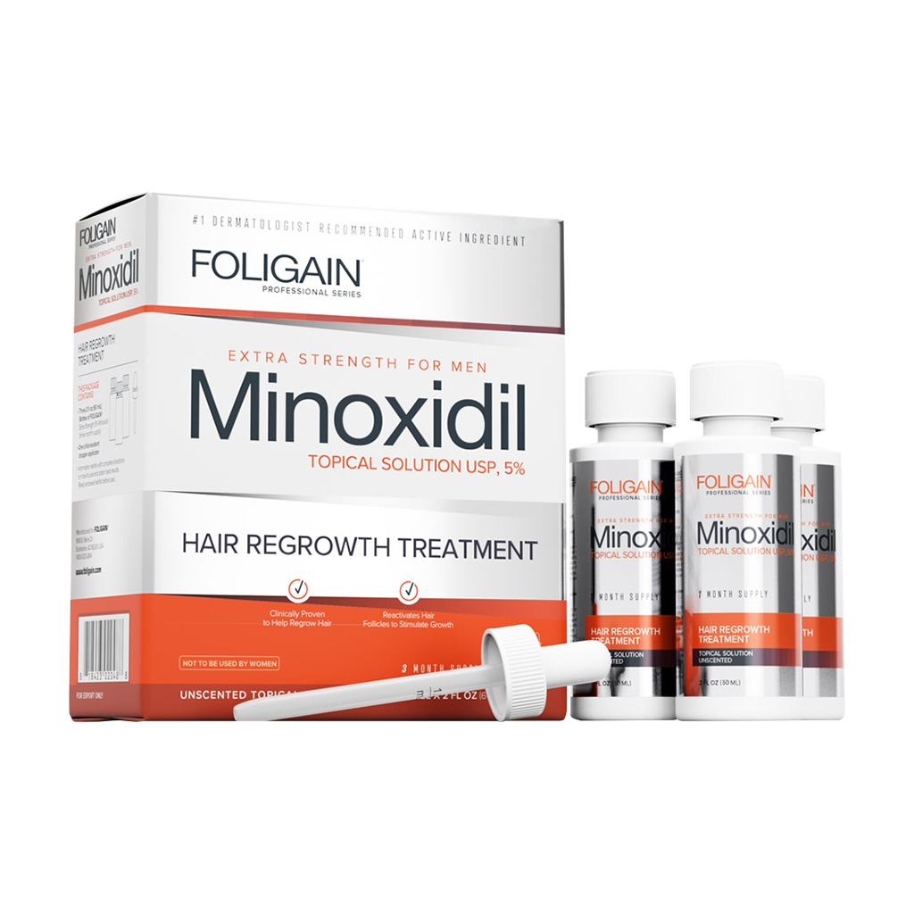 foligain minoxidil 5 hårväxt topisk lösning för män 180 ml 1