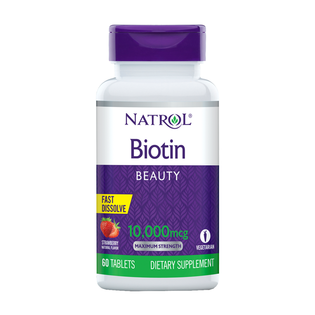 Natrol Biotin 10000mcg FastDissolveTablets 60ct Front1