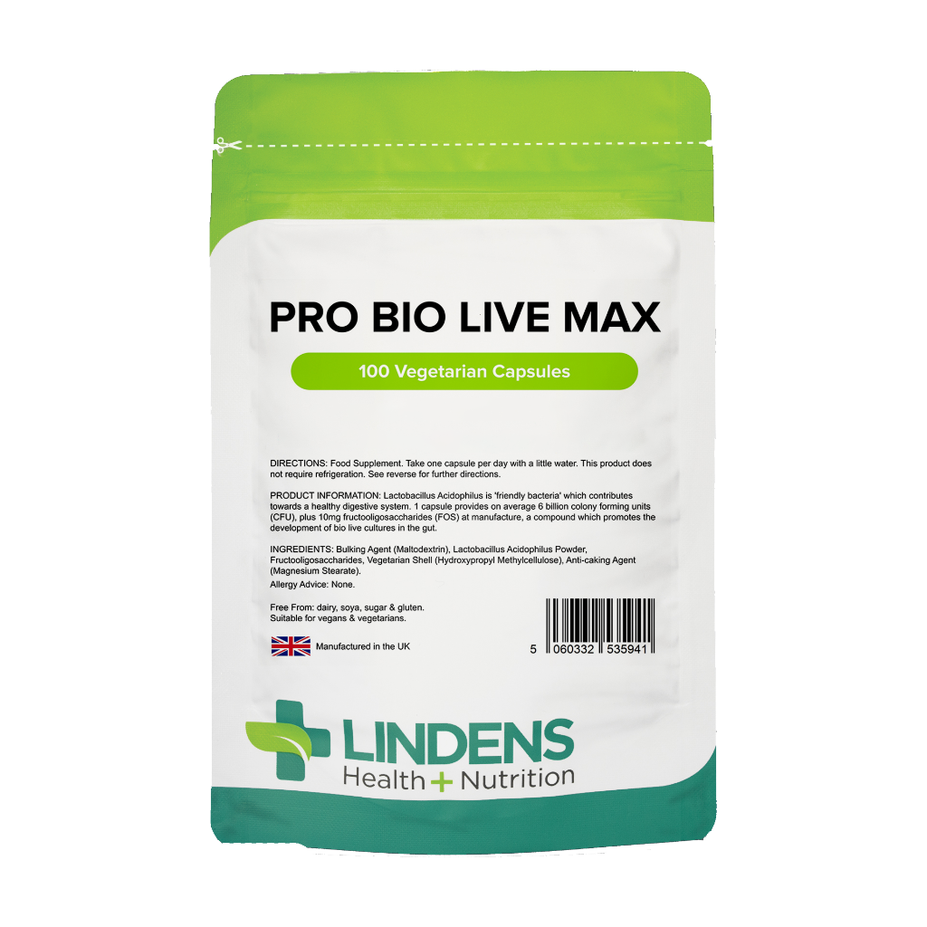lindens probiotica pro bio live max supplement 6 miljard cfu 100 kapslar