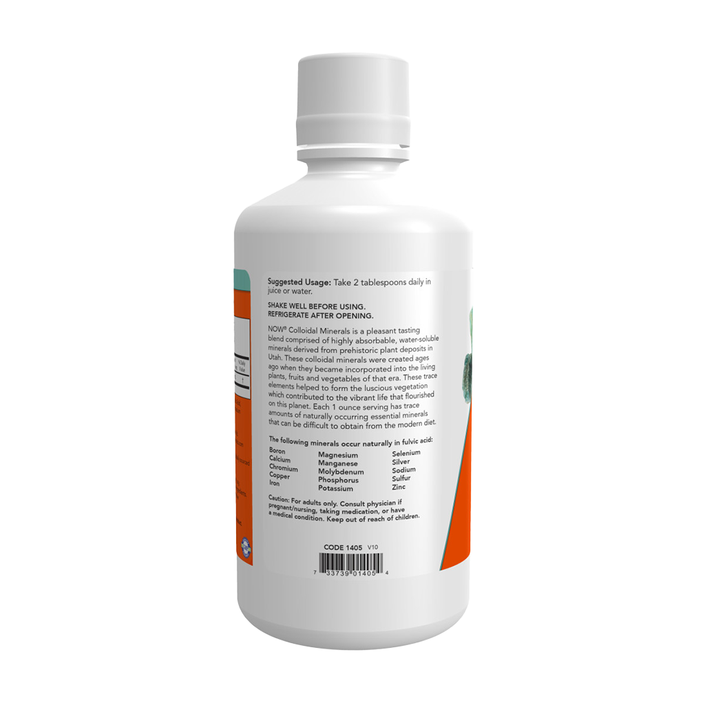 NOW Foods Colloidal Minerals (946 ml.) Side