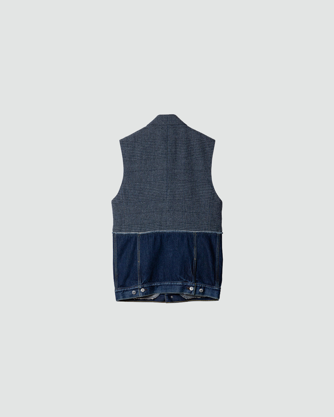 Super140 WOOL JERKIN HELI-CREW VEST .06【NAVY 