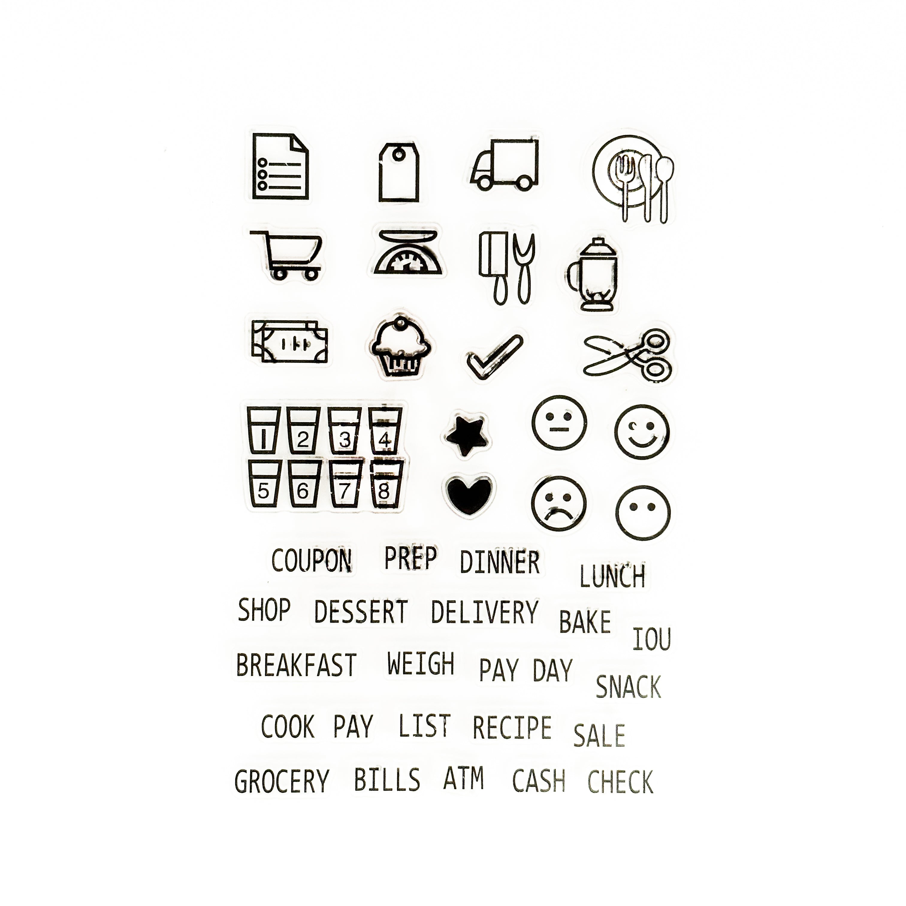 Blog, Social Media, and Business Icons Planner Stamps