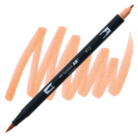 Tombow Marker Coral close resemblance to Pantone 2024 color of the year, Peach Fuzz