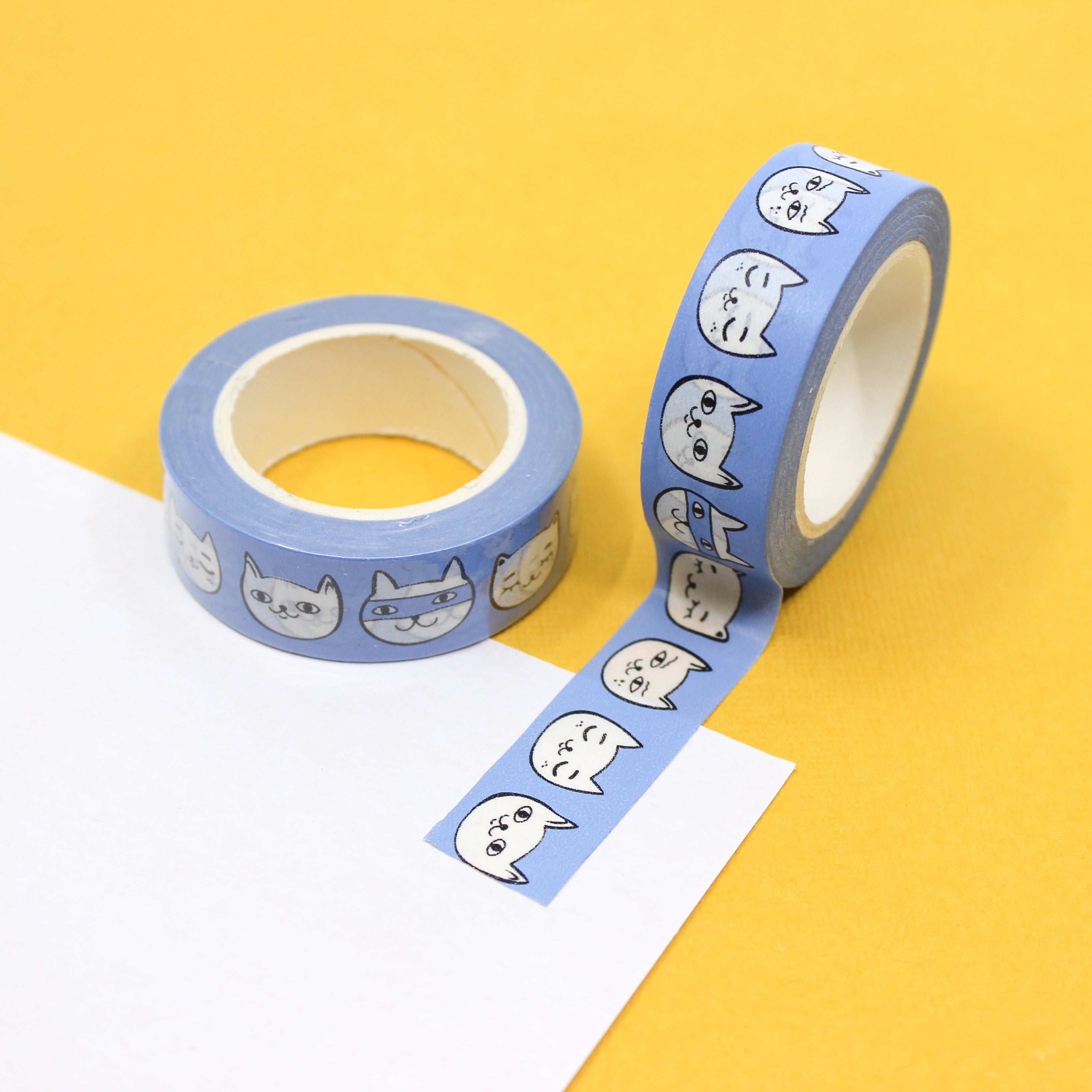 Blue Cool Cat Washi Tape, Planner Tapes