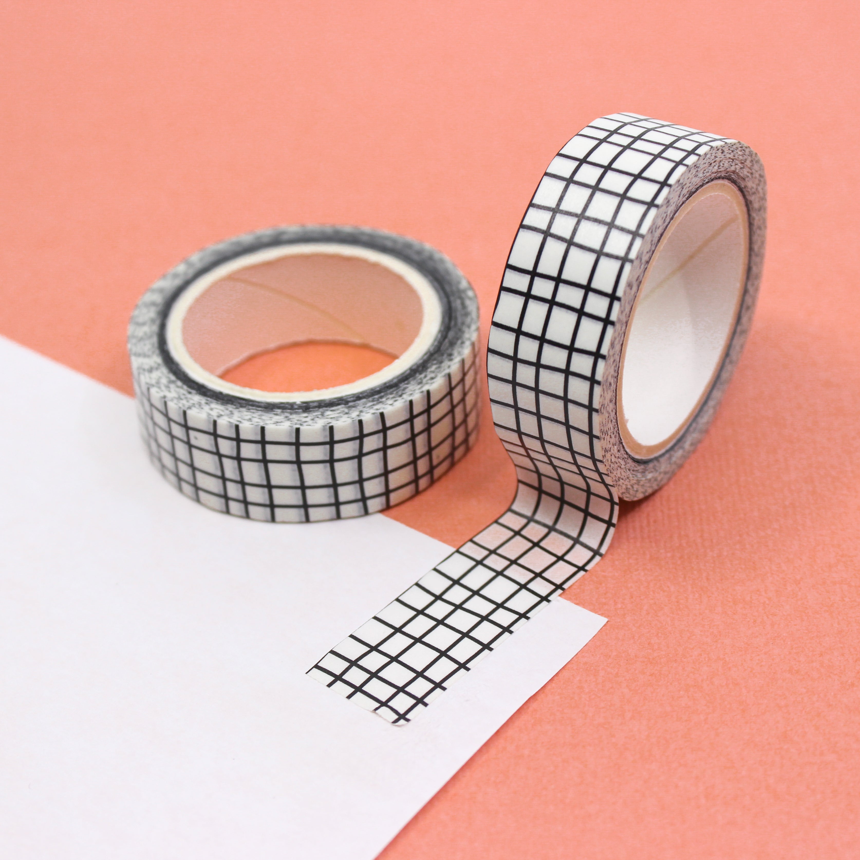 Gray Wide Grid Washi