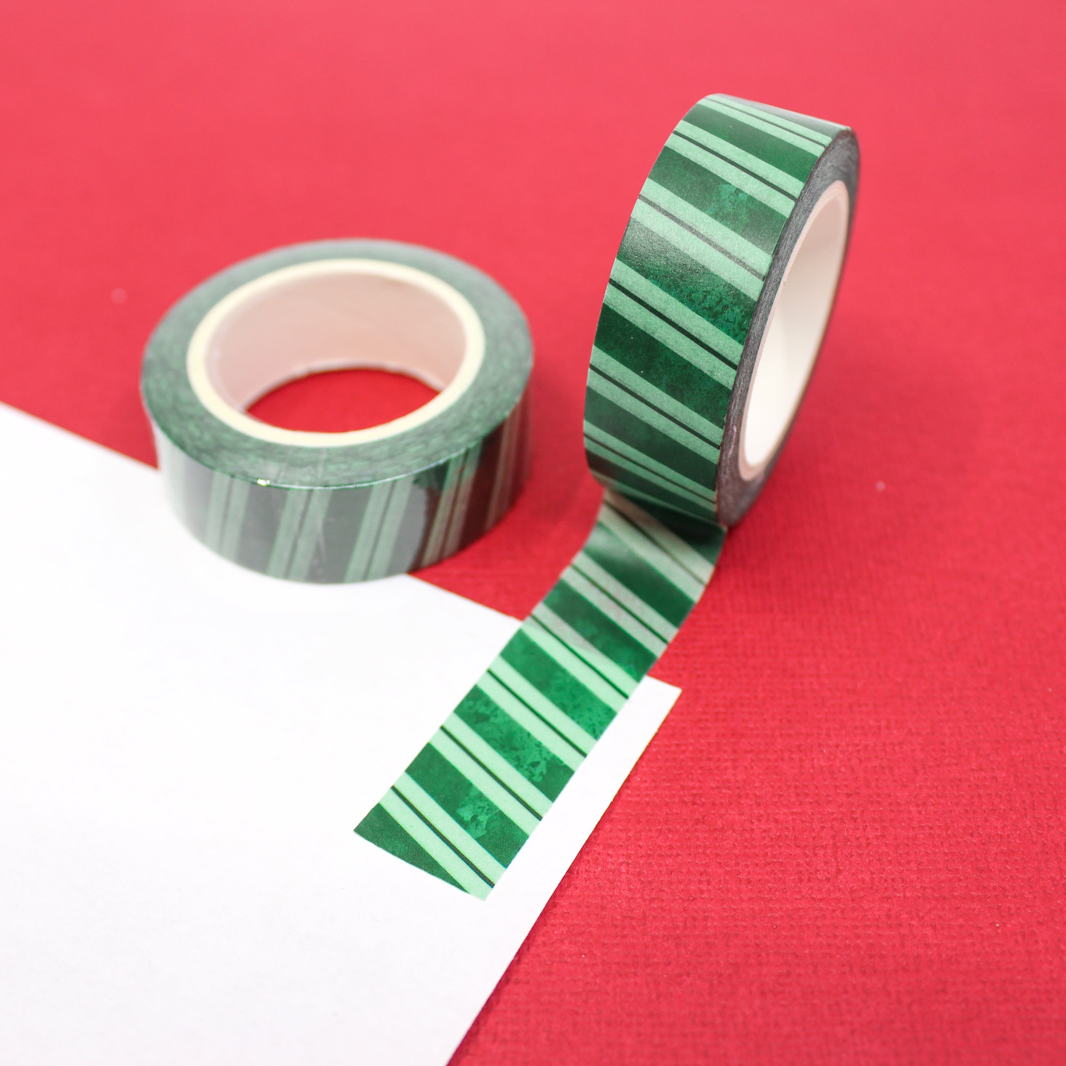 Syntego Solid Foil Washi Tape Decorative Self Adhesive Masking Tape 15mm x  10 Meters (Green)