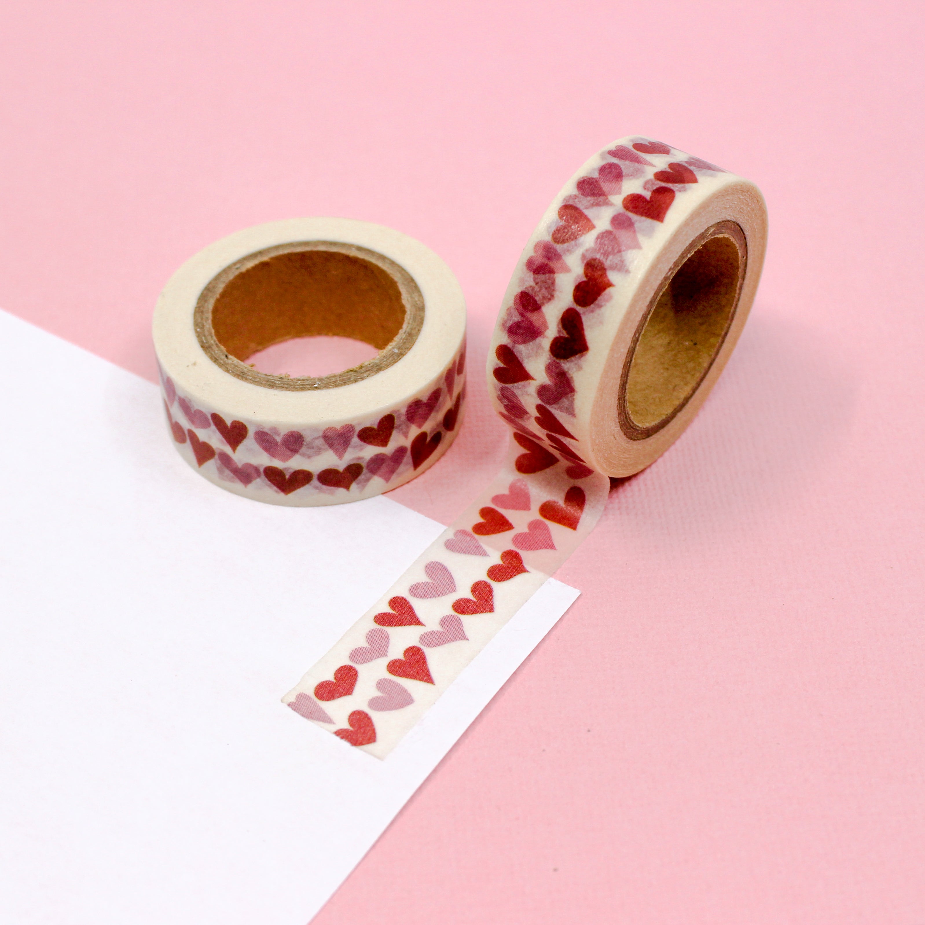 Pink and Red Hearts Washi, Planner and Journaling Tape