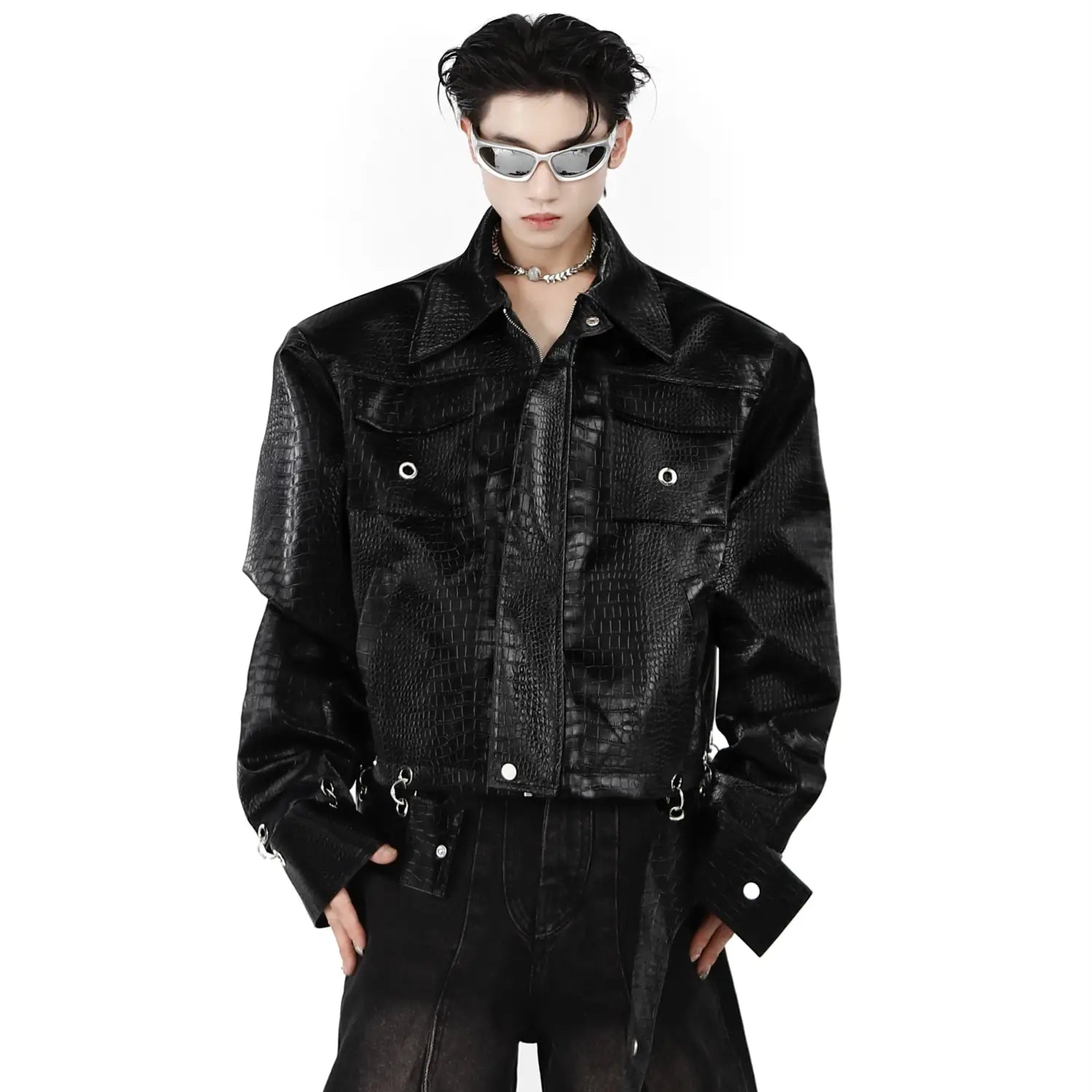 Opium Knitted Leather Jacket