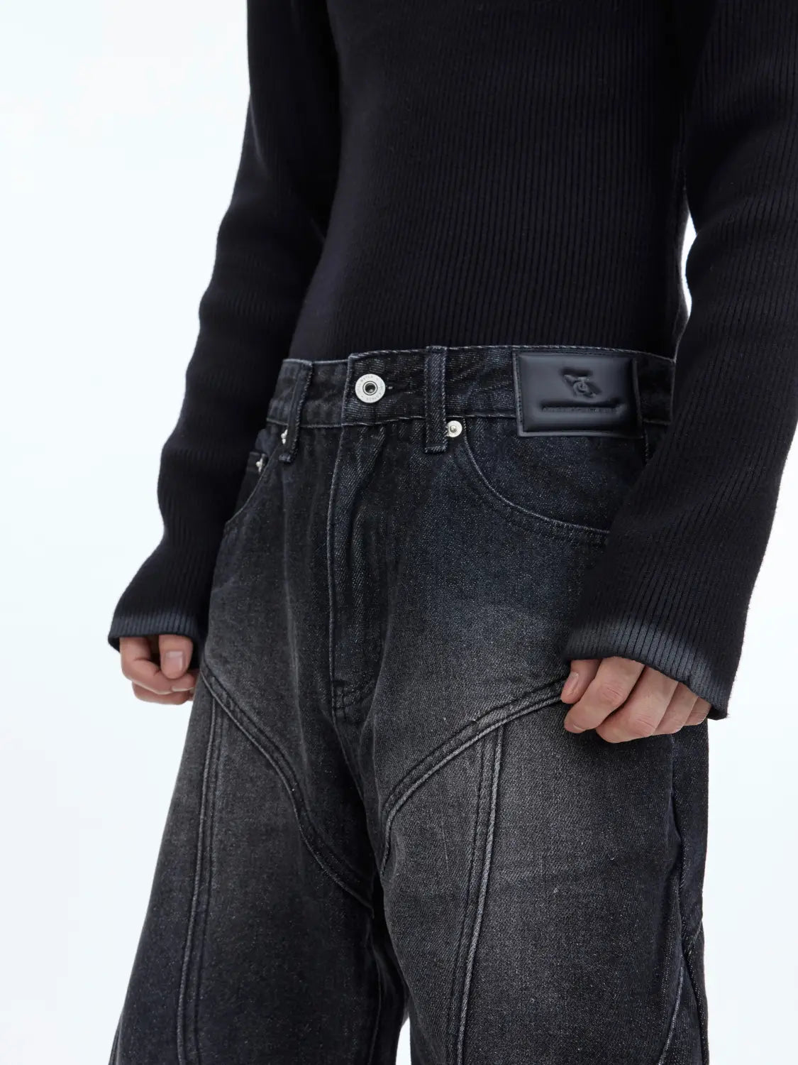 Opium Washed Zipper Jeans