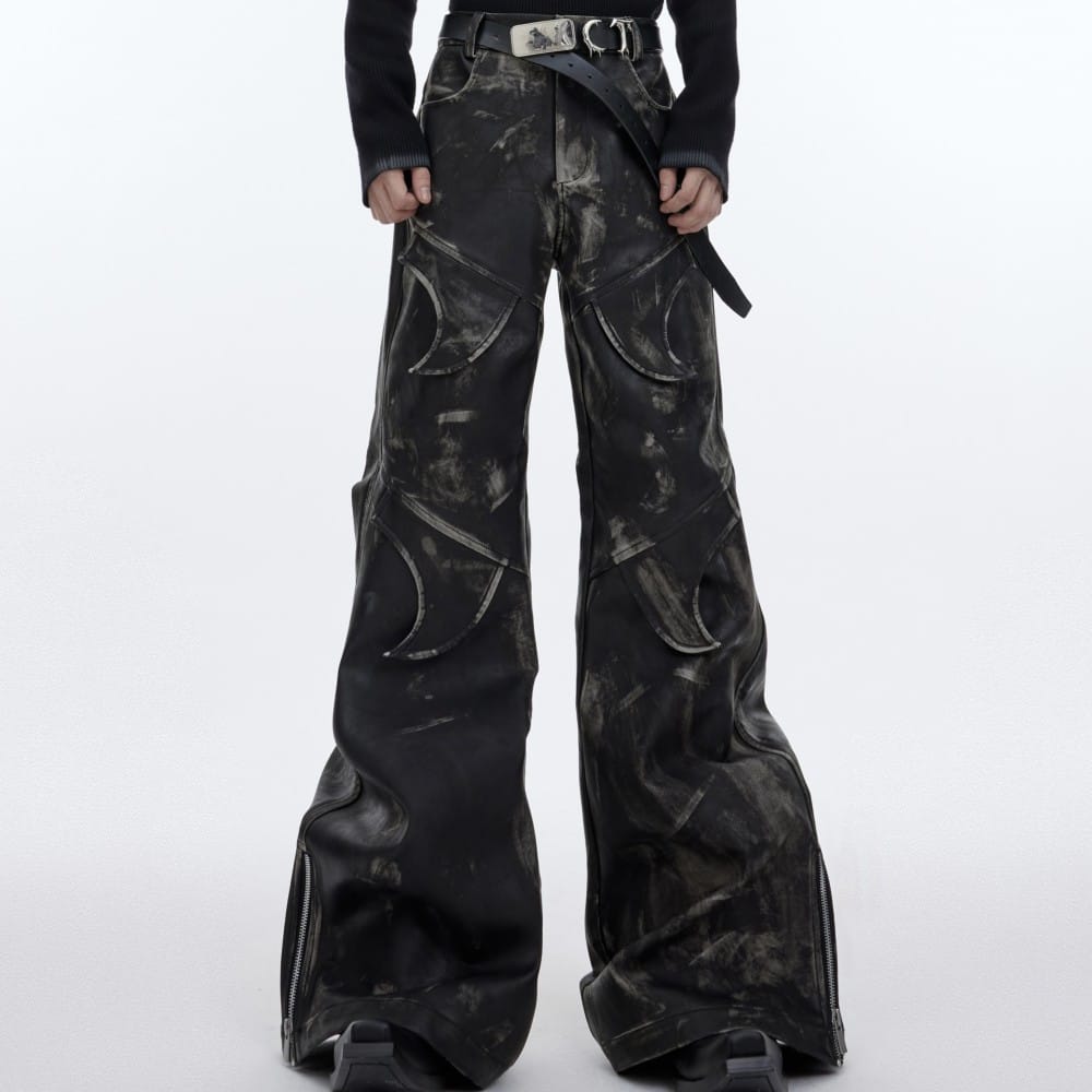 Opium Dark Leather Pants