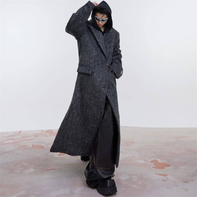 Opium Shoulder Padded Woolen Coat