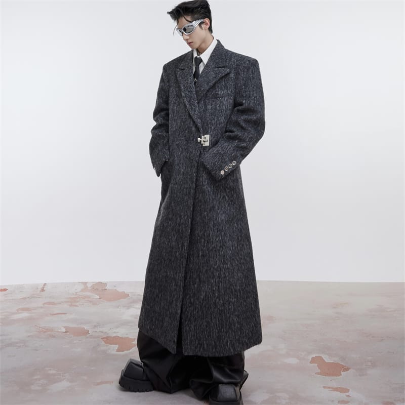 Opium Shoulder Padded Woolen Coat