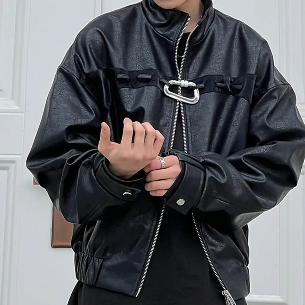 Opium Carabiner Leather Jacket