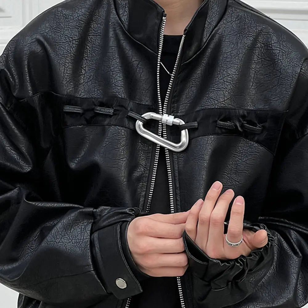 Opium Carabiner Leather Jacket