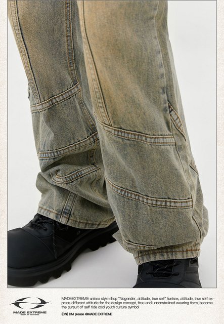 Image of a male model wearing Y2K jeans from Fuga Studios