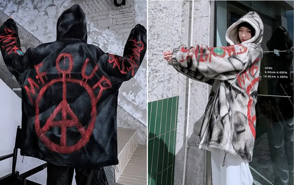 Streetwear "Diabolic Graffiti" Winter Jacket