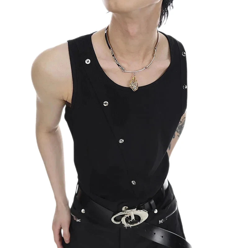 Opium Button Tank Top