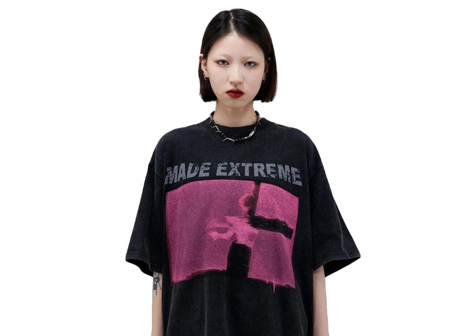 Streetwear Unisex Made Extreme Blurred Shirt