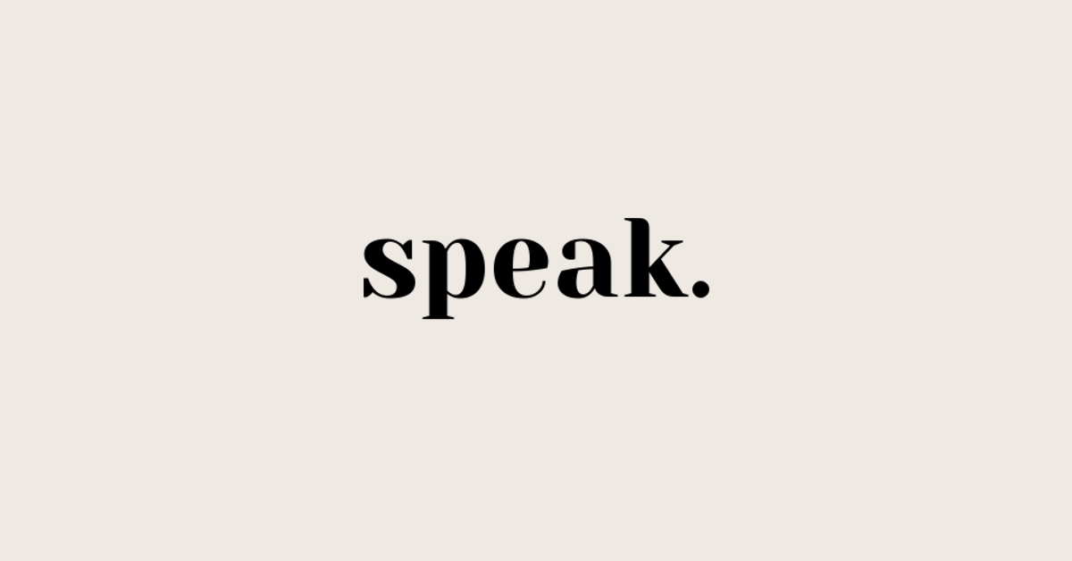 speak.