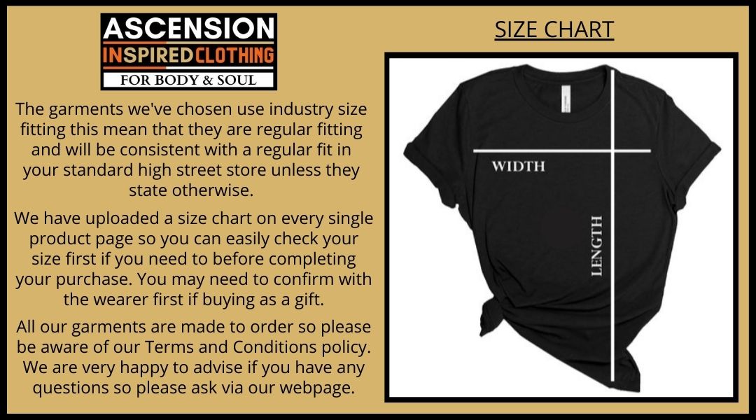 Size Chart - Ascension Inspired Clothing®