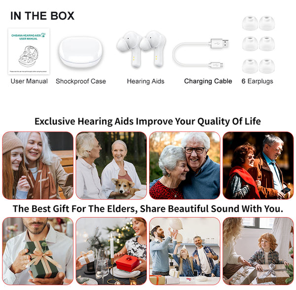 Digital rechargeable bluetooth hearing aids