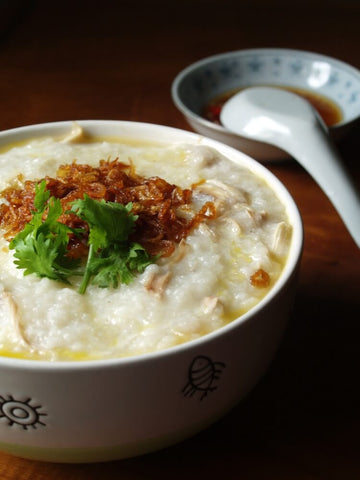 Bubur Lambuk, coconut milk porridge.