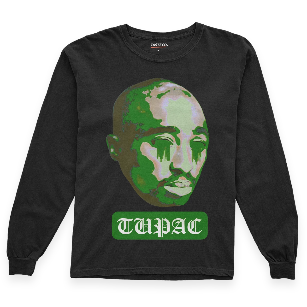 2PAC GREEN BORDER GRAPHIC SWEATSHIRT - STREETWEAR