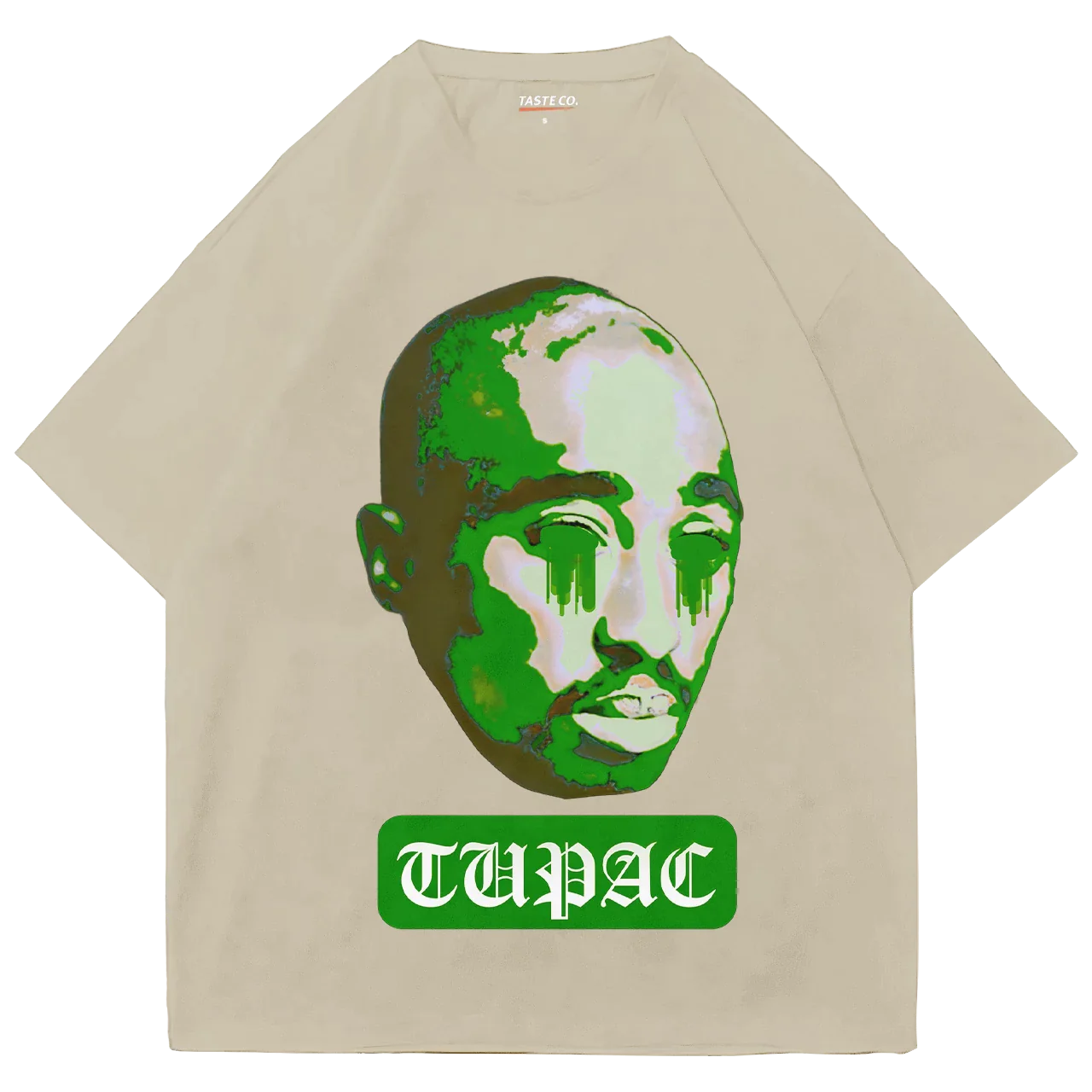 2pac Green Border - Graphic Tee - STREETWEAR