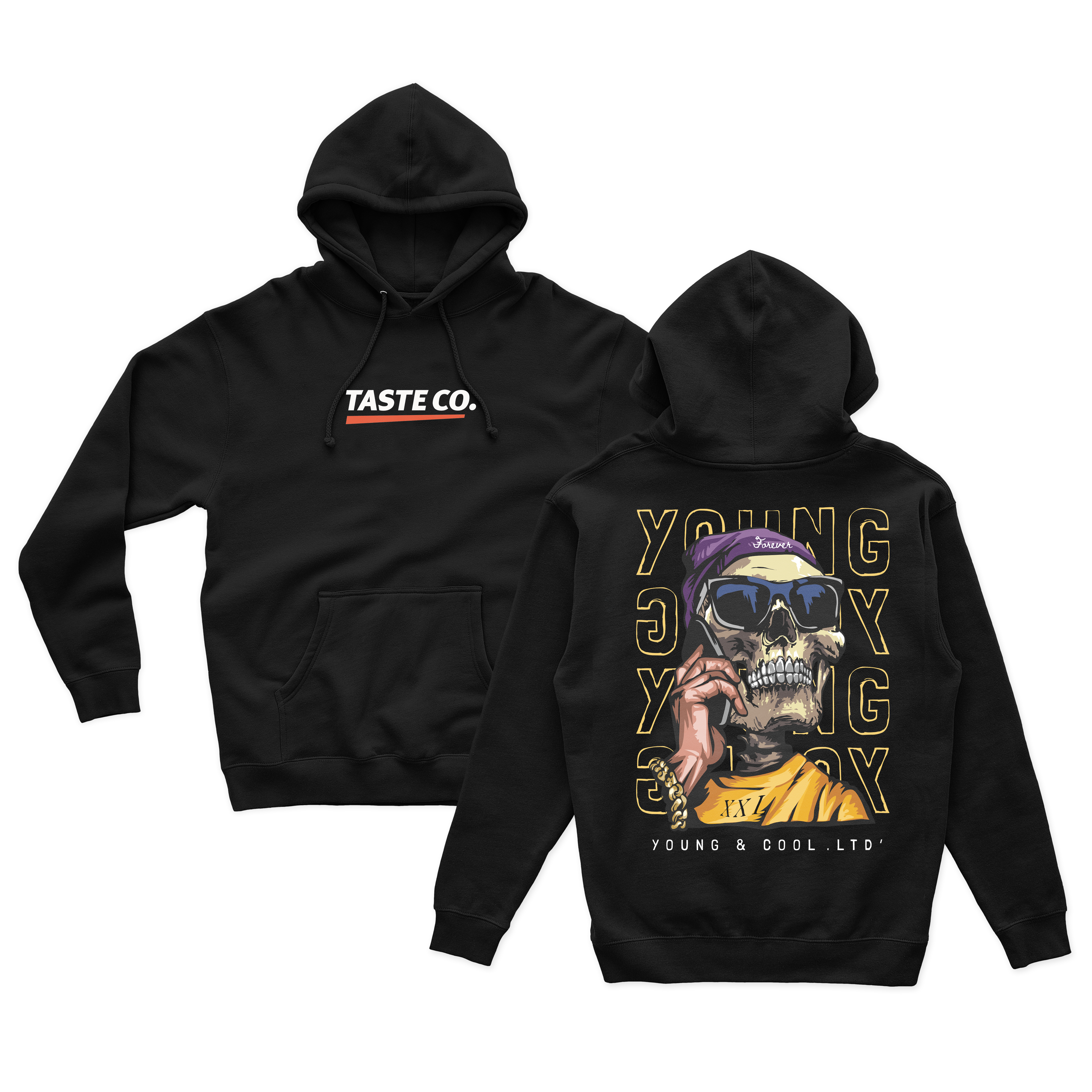 Young and Cool Graphic Hoodie - STREETWEAR