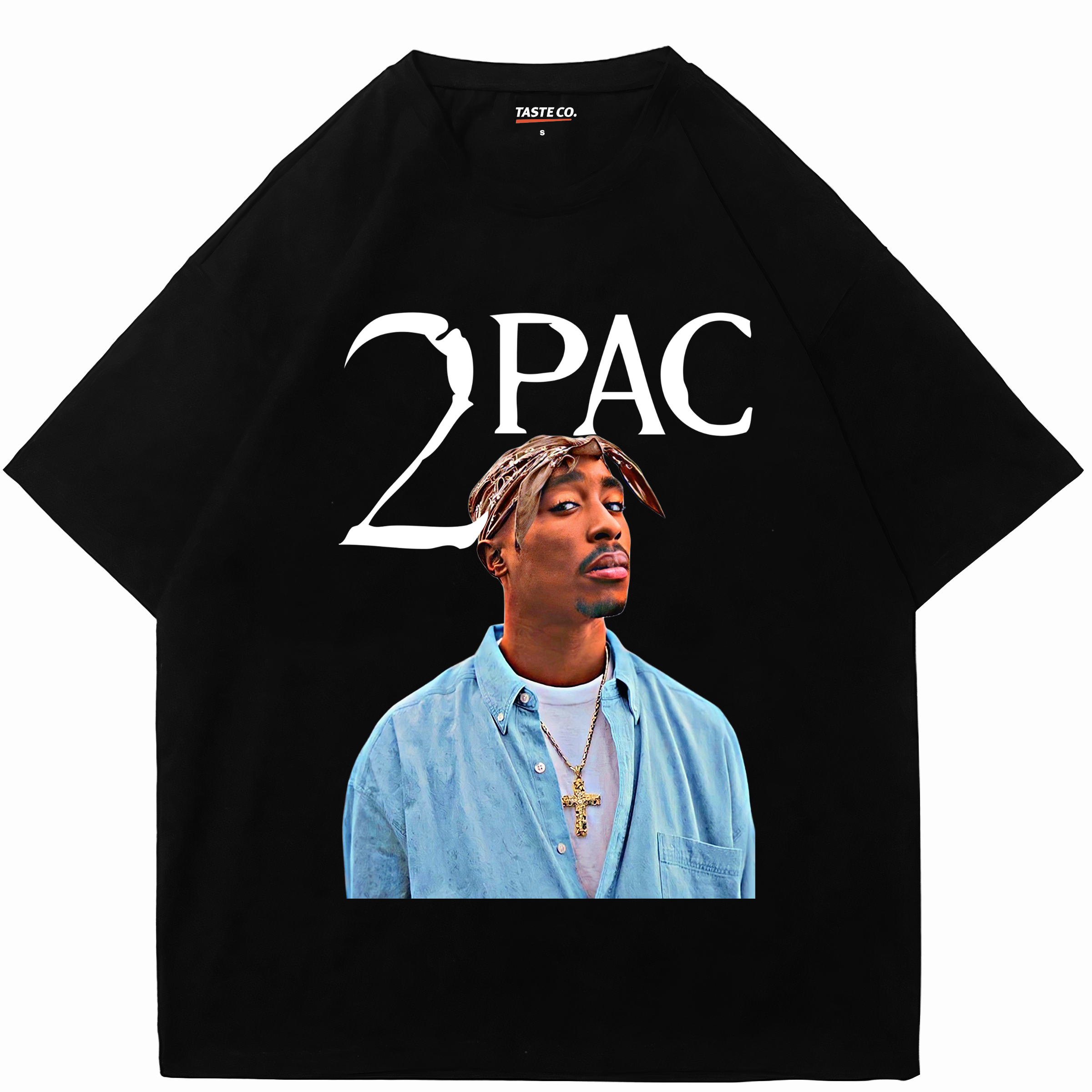 2PAC Golden Necklace - Graphic Tee - STREETWEAR