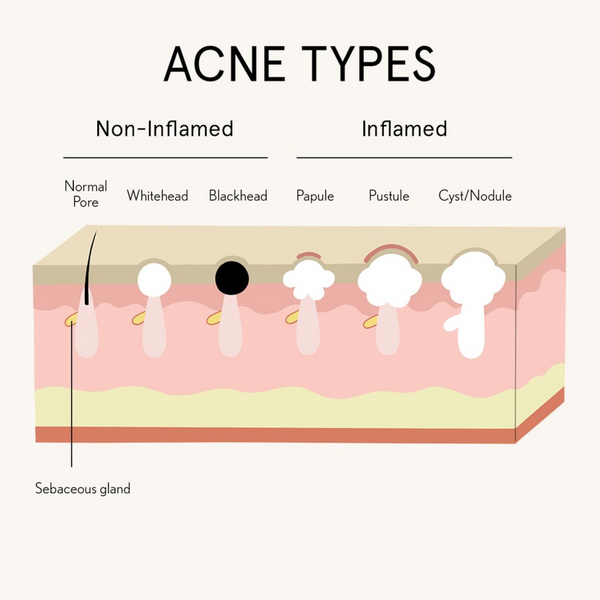 different types of acne graphic by Face Reality