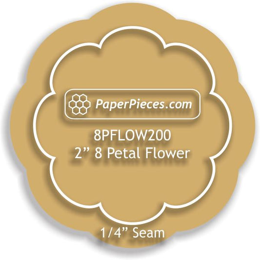4 8 Petal Flowers – Paper Pieces
