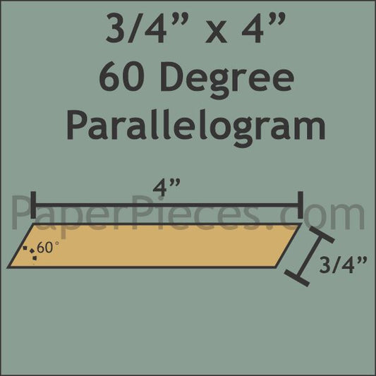 3/4" x 4" 60 Degree Parallelogram