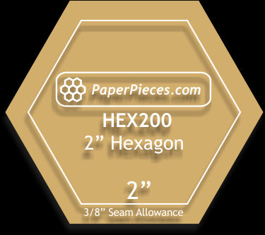 EZ Half Hexagon Acrylic Ruler - 0192887007002
