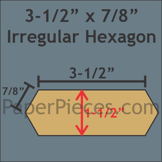 2-1/2 x 5 Irregular Hexagon – Paper Pieces