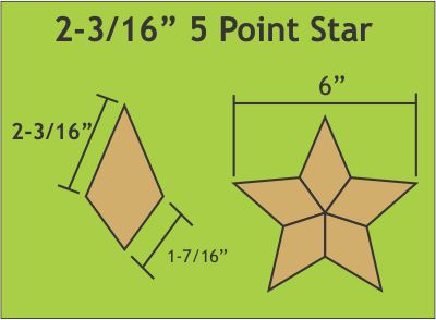 1 1/4 5 Point Star Blank
