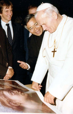 Robert E. Abrams with the pope