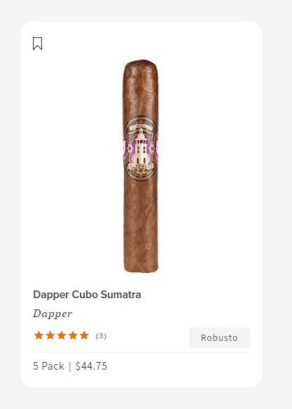 Dapper "Cubo Sumatra"