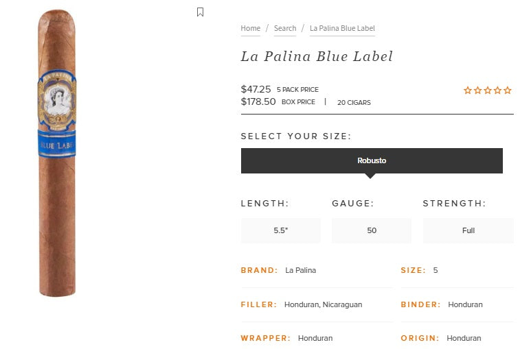 La Palina Blue Label
