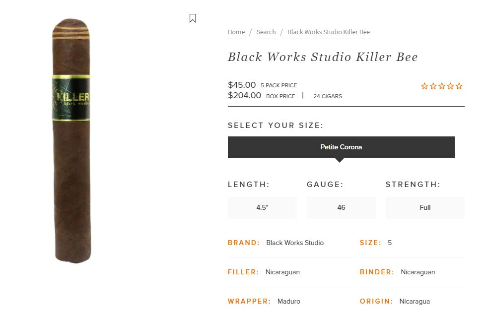 Black Works Studio Killer Bee