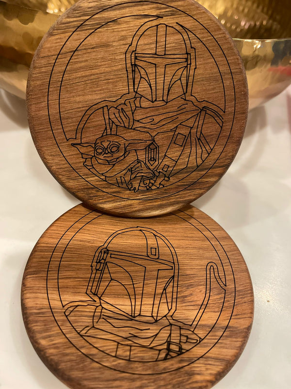 Star Wars | Wood Burned Coasters