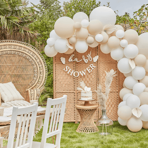 arche ballons gender reveal baby shower