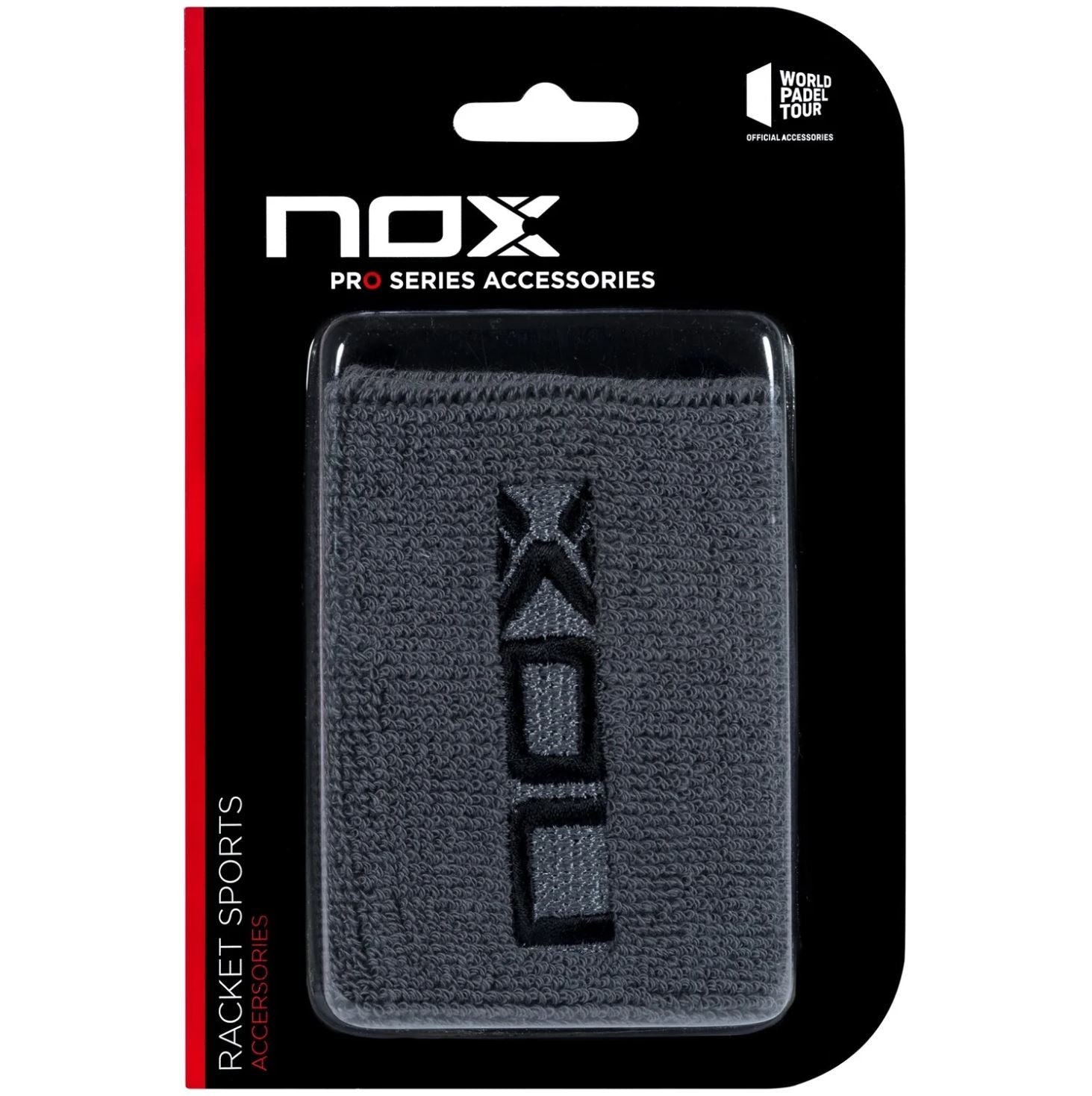Nox Wristbands (2 stk., Grå med sort logo)